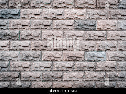wide textured texture of an old light, white brick wall abstract background for design Stock Photo