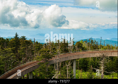 Clingman's Dome in the Great Smoky Mountains National Park Stock Photo