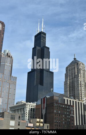 Chicago's famous Willis Tower, formerly SearsTower, Chicago Loop, Chicago, USA Stock Photo