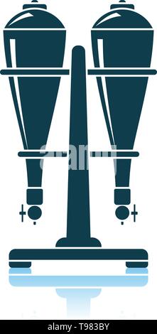 Soda Siphon Equipment Icon. Shadow Reflection Design. Vector Illustration. Stock Vector