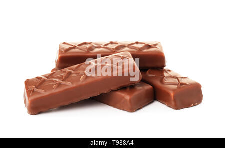 Chocolate bars isolated on a white background Stock Photo