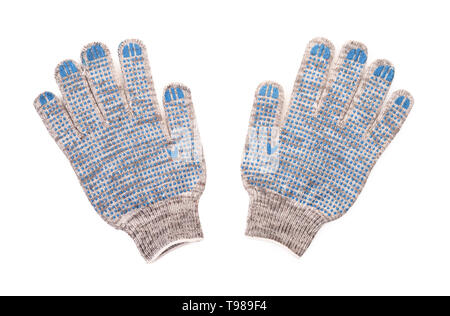 Construction work gloves isolated on white background Stock Photo