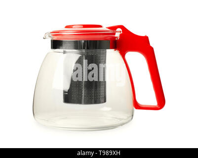 Modern teapot or kettle isolated on white background Stock Photo