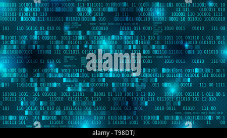 Digital binary tech background Stock Photo