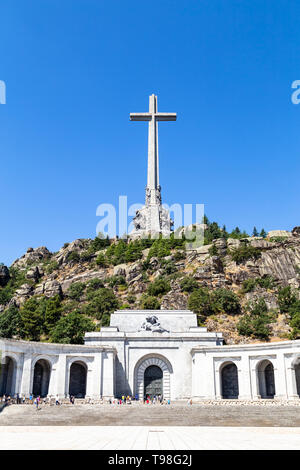 Valley of the Fallen, Valle de Los Caidos , the burying place of the Dictator Franco on the Sierra the Guadarrama, Madrid, Spain Stock Photo