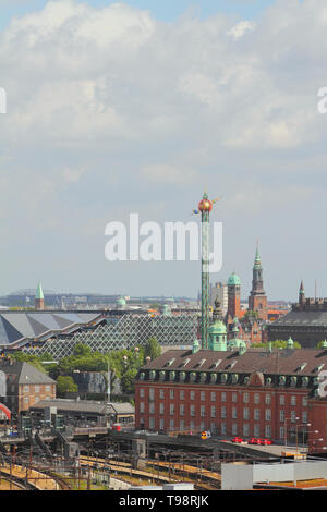 Copenhagen, Denmark - Jun 09, 2012: Cultural historic center of city Stock Photo