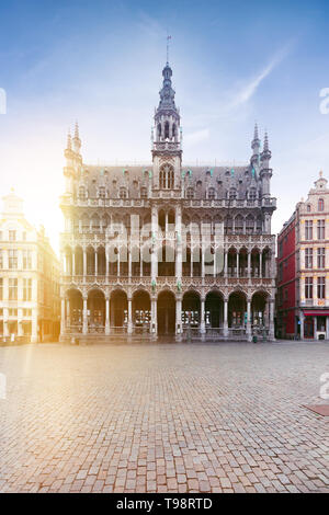 Building called the King House or the Maison du Roi or the Museum of the City of Brussels on the main square Grand Place in Brussels, Belgium Stock Photo