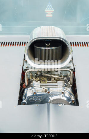 Hood on a muscle car Stock Photo