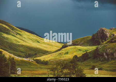 Way to Steall Falls, Glen Nevis, Highlands, Scotland Stock Photo