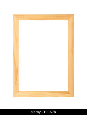 Wooden frame isolated on a white background Stock Photo