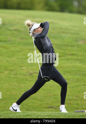 Storm Keating during the ISPS HANDA Mike Tindall Celebrity Golf Classic at the Belfry Golf & Resort Hotel in Sutton Coldfield. Stock Photo