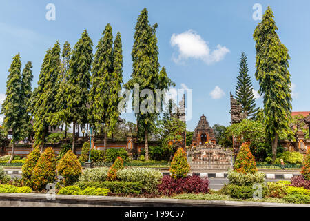 Views of Taman Gili Kertha Gosa, remains of a royal palace. Semarapura, Klungkung, Bali, Indonesia. Stock Photo