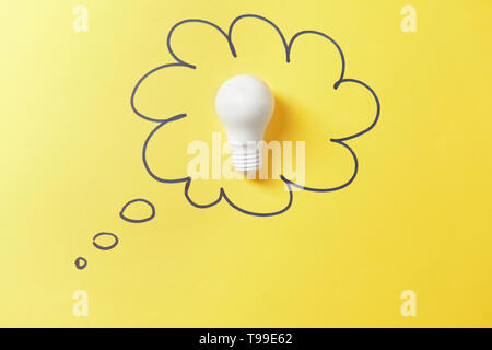 Light bulb on color background Stock Photo