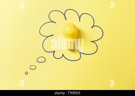 Light bulb on color background Stock Photo