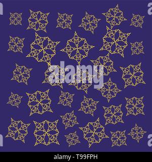 golden mandalas ramadan kareem pattern vector illustration design Stock Vector
