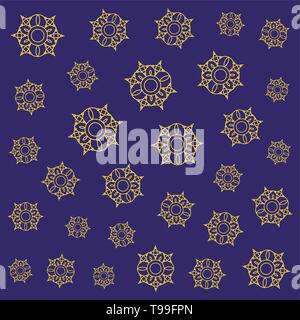 golden mandalas ramadan kareem pattern vector illustration design Stock Vector