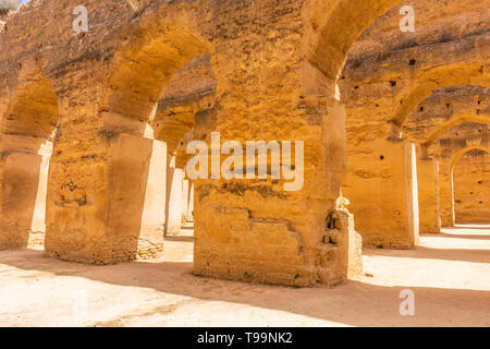 Meknes Royal Stables of the romans, Morocco Stock Photo