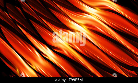 Fiery glowing futuristic metallic technology, computer generated abstract background, 3D rendering Stock Photo