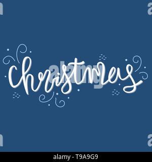Holiday lettering and Xmas design. Hand drawn lettering quote. Christmas. Stock Vector