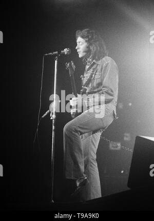 Rotterdam, Netherlands: Rory Gallager performs live in Rotterdam, Netherlands in 1974 (Photo by Gijsbert Hanekroot) Stock Photo