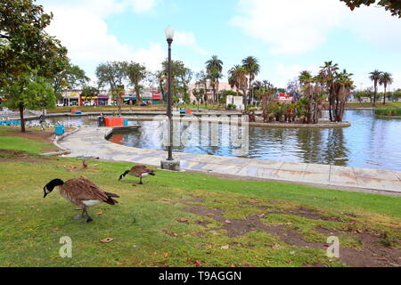 MacArthur Park located in the Westlake neighborhood of LOS ANGELES, California Stock Photo