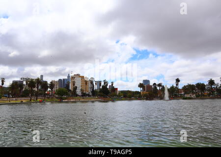 MacArthur Park located in the Westlake neighborhood of LOS ANGELES, California Stock Photo