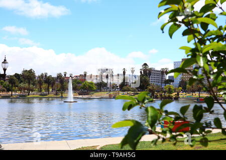 MacArthur Park located in the Westlake neighborhood of LOS ANGELES, California Stock Photo