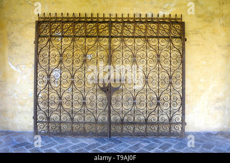 iron handmade door Stock Photo