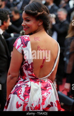 Cannes, France. 17th May, 2019. CANNES, FRANCE - MAY 17: A guest attends the screening of 'Pain And Glory (Dolor Y Gloria/ Douleur Et Gloire)' during the 72nd Cannes Film Festival ( Credit: Mickael Chavet/Alamy Live News Stock Photo