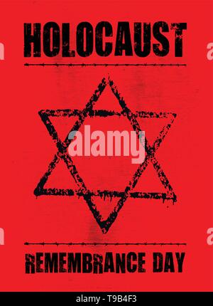 Holocaust Remembrance Day stamp set. Stock Vector