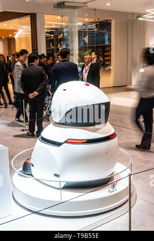 Berlin, Germany, August 31, 2018, LG CLOi ThinQ AI Bot smart robot artificial intelligence on display, LG exhibition at Global Innovations Show IFA Stock Photo