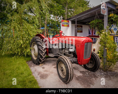 Vintage Massey Ferguson 35X Tractor at Gardening show Stock Photo