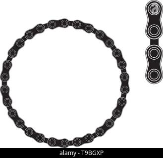 Bicycle chain circle vector illustration eps10 on a white background. Stock Vector