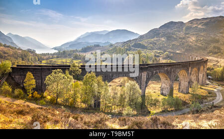 Glenfinnan Viaduct in the scottish Highlands Stock Photo