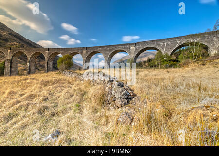 Glenfinnan Viaduct in the scottish Highlands Stock Photo