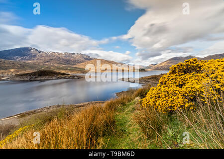 Panoramic View over the Loch Lochy in the Scottish Highlands Stock Photo