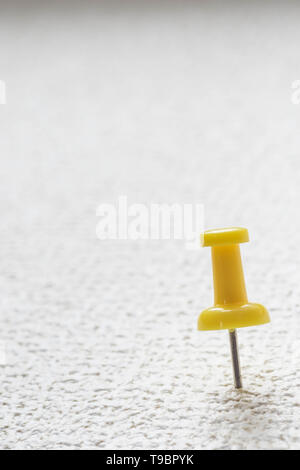 push pin pinned on a surface with copy space. Stock Photo