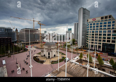 Centenary Square, Birmingham undergoing construction and re building Stock Photo