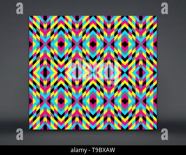 Abstract mosaic pattern. Geometric background. Vector Illustration for design. Stock Vector