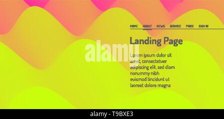 Landing page for website and mobile app. Modern abstract style. Vector web site design template. Stock Vector