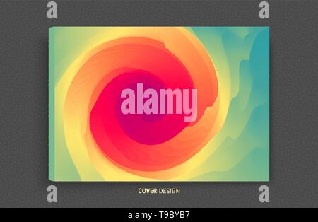 Abstract background with dynamic effect. Motion vector Illustration. Trendy gradients. Rotation and swirling movement. Can be used for advertising, ma Stock Vector
