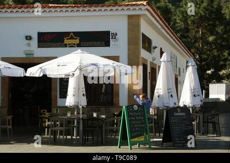 Sharreria Cafeteria in the hilltop town of Teror in the province of Gran Caneria Las Palmas in the islands of Canary Islands, Spain, Europe EU 2018 Stock Photo