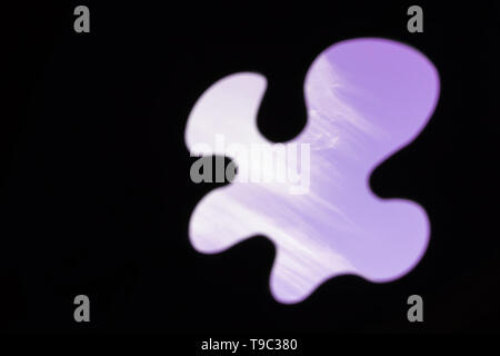 Veil clouds on the purple sky in the background Stock Photo