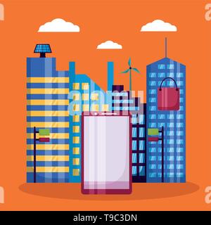 smart city design Stock Vector
