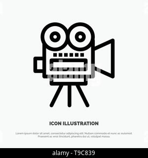 Film clapper icon. Simple illustration of film clapper vector icon for web  design isolated on white background Stock Vector