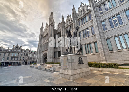 Exterior of the Marischal College in Aberdeen, Scotland Stock Photo