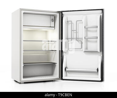 Small size hotel refrigerator isolated on white background. 3D illustration. Stock Photo