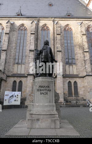 Front view to the new Bach monument in Leipzig, Germany Stock Photo