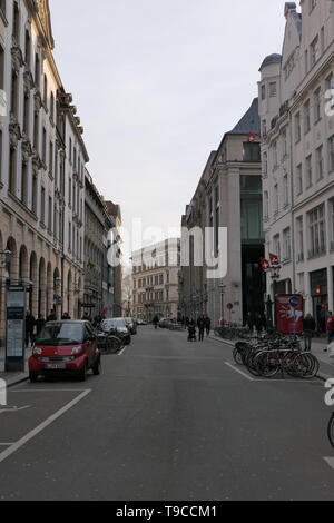 LEIPZIG, GERMANY - FEBRUARY 23, 2019: The city centrum of Leipzig, with some historic and old buildings Stock Photo