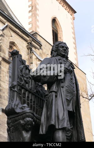 The new Bach monument in Leipzig, Germany Stock Photo